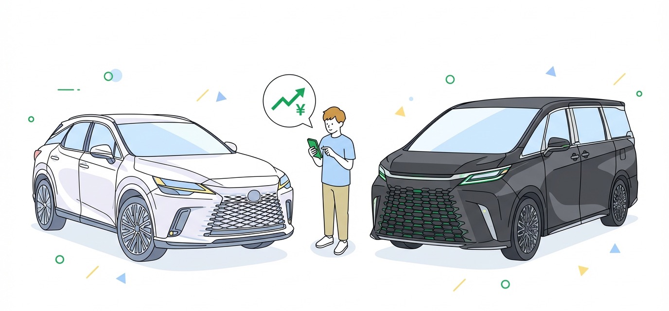 車の価値を確認するイラスト